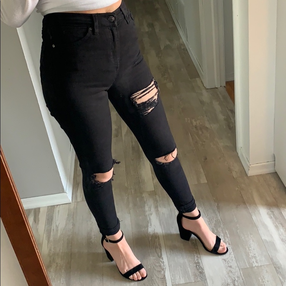 TOPSHOP JAMIE MOTO JEANS